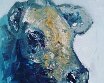 Original cow oil paintings, Angus cow painting, Jersey cow painting, Bramah cow painting