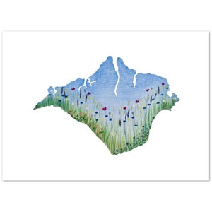 Isle of Wight Wildflowers Premium Mattes Papier Poster Print