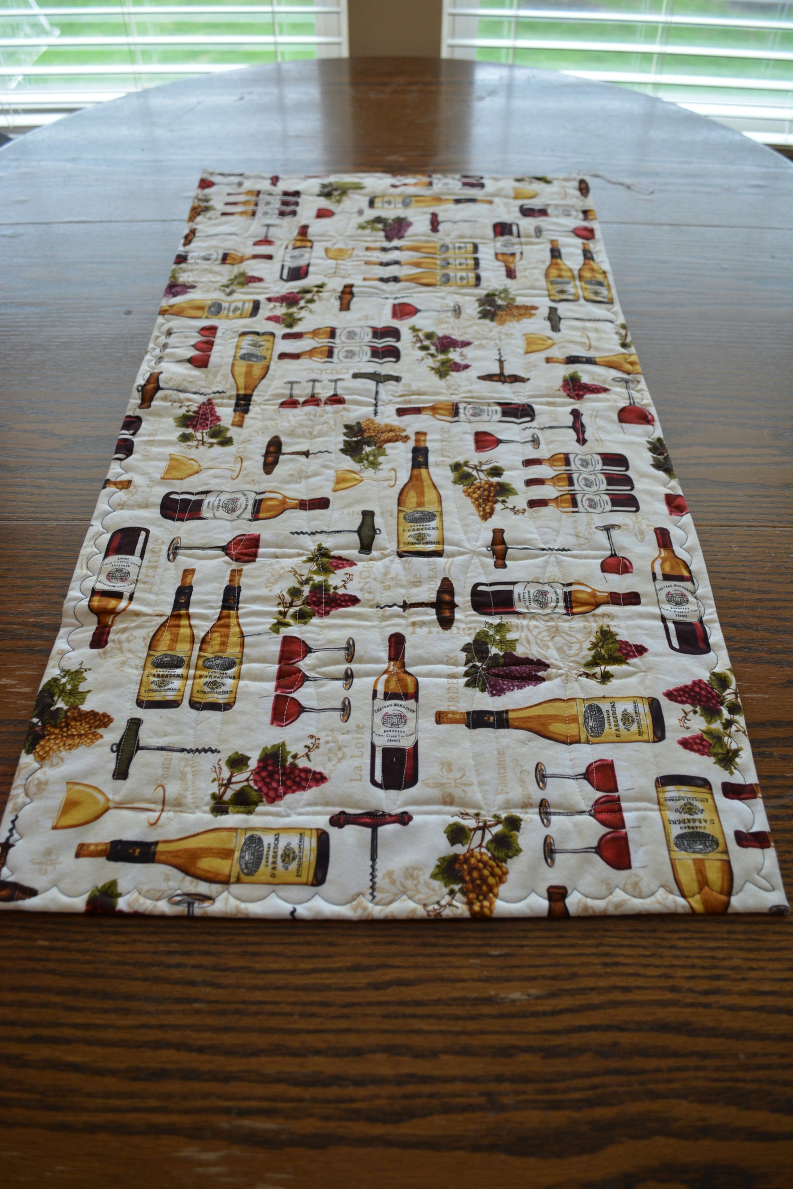 Wine Theme Reversible Table Runner Etsy