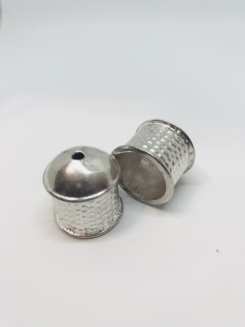 Bead Capssilvergoldcopperhammeredextra Large Etsy