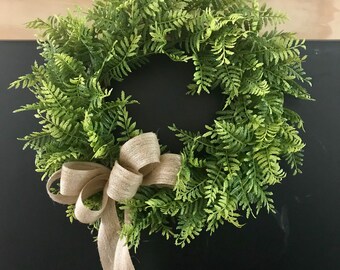 Fern Wreath, Spring Wreath, Summer Wreath, Year Round Wreath, Farmhouse Wreath, Greenery Wreath, Modern Farmhouse, Greenery Wreath, 16 inch