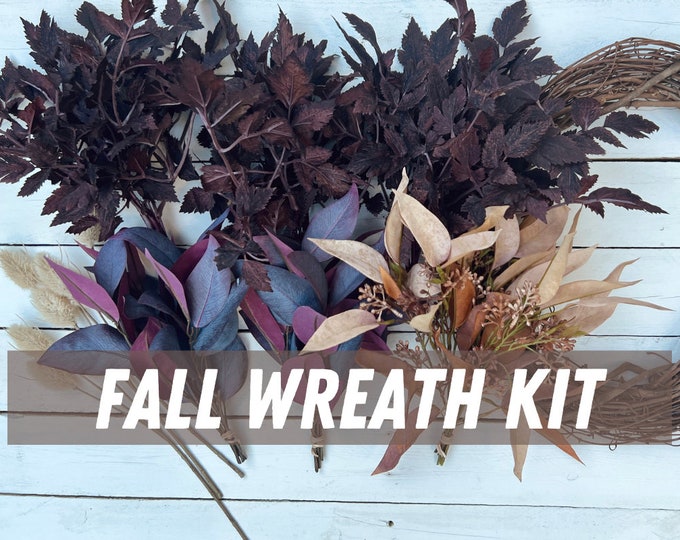 DIY Fall Wreath Kit, Make Your Own Fall Wreath, Fall Foliage Wreath