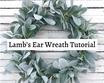 Lamb's Ear Wreath Tutorial, How To Make a Lamb's Ear Wreath, Wreath Making Tutorial, Easy Wreath Tutorial