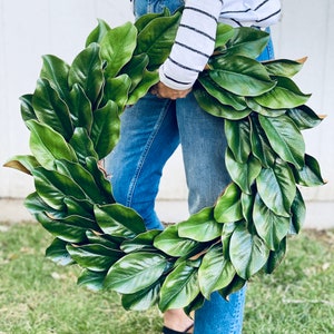 Magnolia Wreath, Farmhouse Wreath, Fixer Upper Wreath, Front Door Wreath, Farmhouse Decor, Year Round Wreath, Modern Farmhouse, All Season