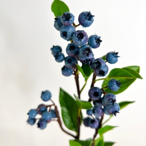 Tallo de arándano artificial, tallo de baya artificial, espray de fruta artificial realista para hacer coronas