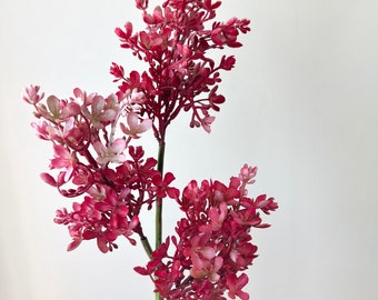 Pink and Mauve Lilac Stem, Faux Spring Blooms, Wreath Making Floral Arrangement Artificial Flower Stems for Spring