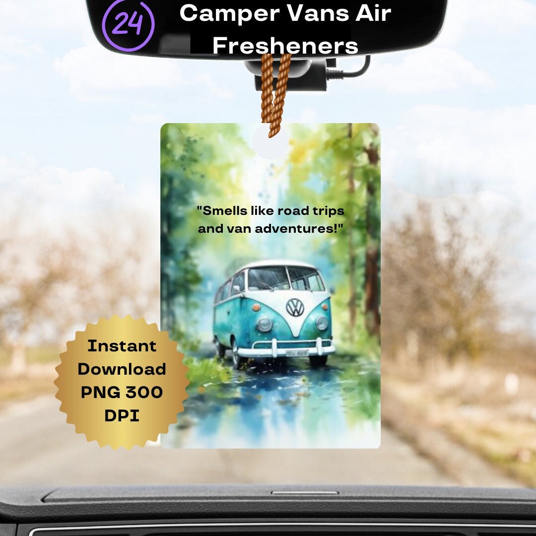 Camper Van Air Freshener Bundle, 24, Digital Download, PNG Etsy