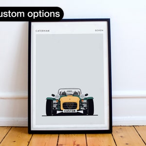 Caterham Seven Print - Aangepaste reg / aangepaste kleuren / digitale bestandsoptie beschikbaar