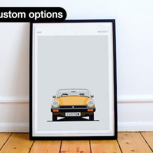 MG Midget MK2 Print - Custom reg / Custom colours / Digital file option available