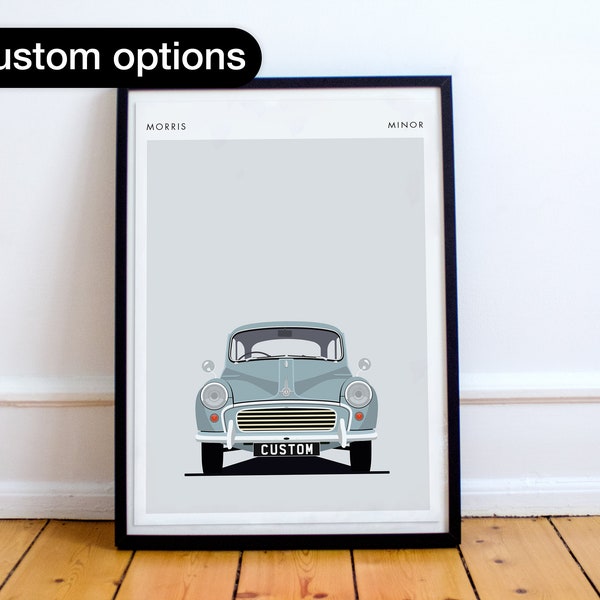 Morris Minor Print - Custom reg / Custom colours / Digital file option available