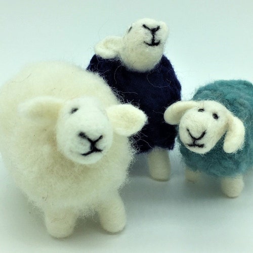 Sheep Felting Kit Needle Felting Kit Sheep Craft Kit Diy Etsy