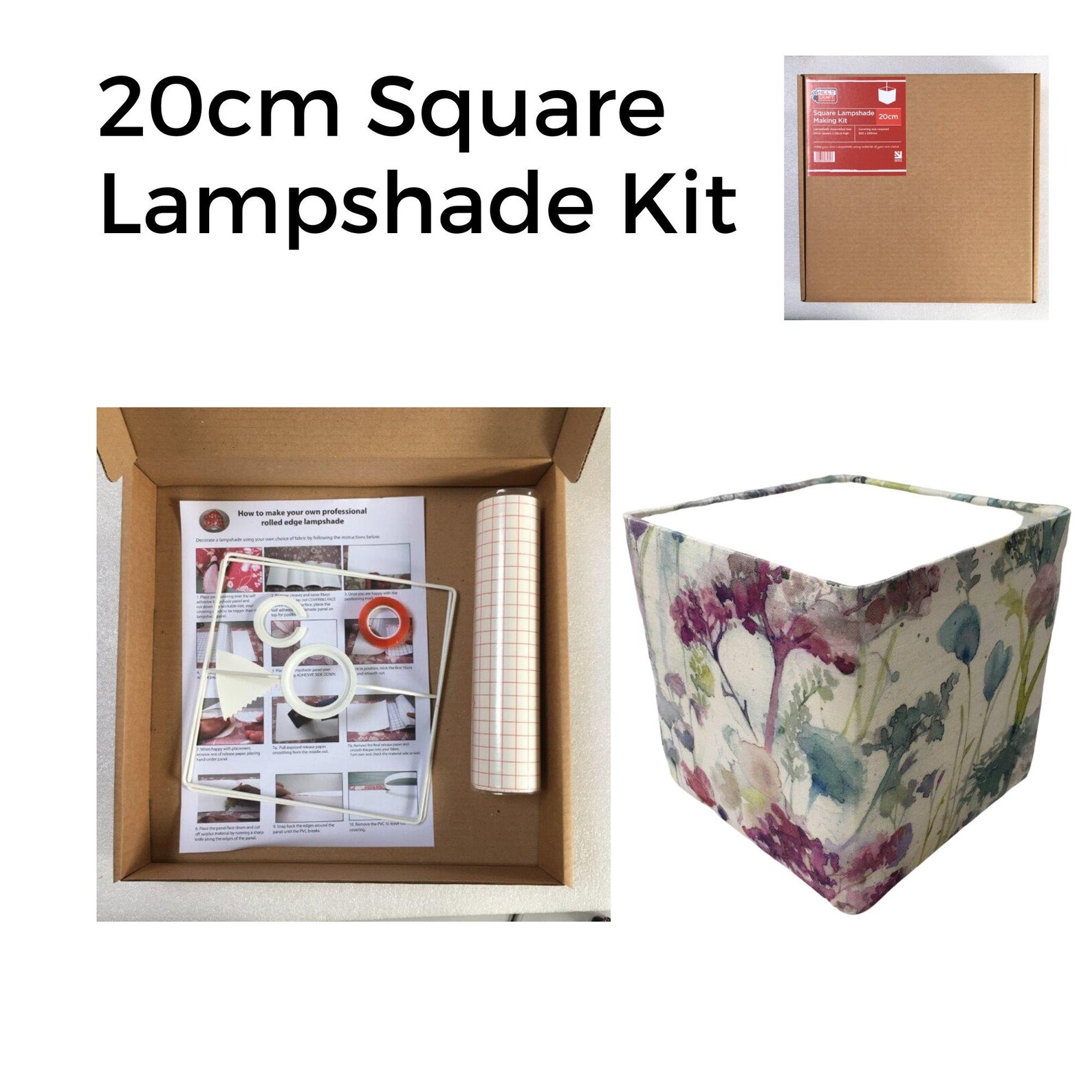 20cm Square Lampshade Making Kit Make a Professional Quality Etsy