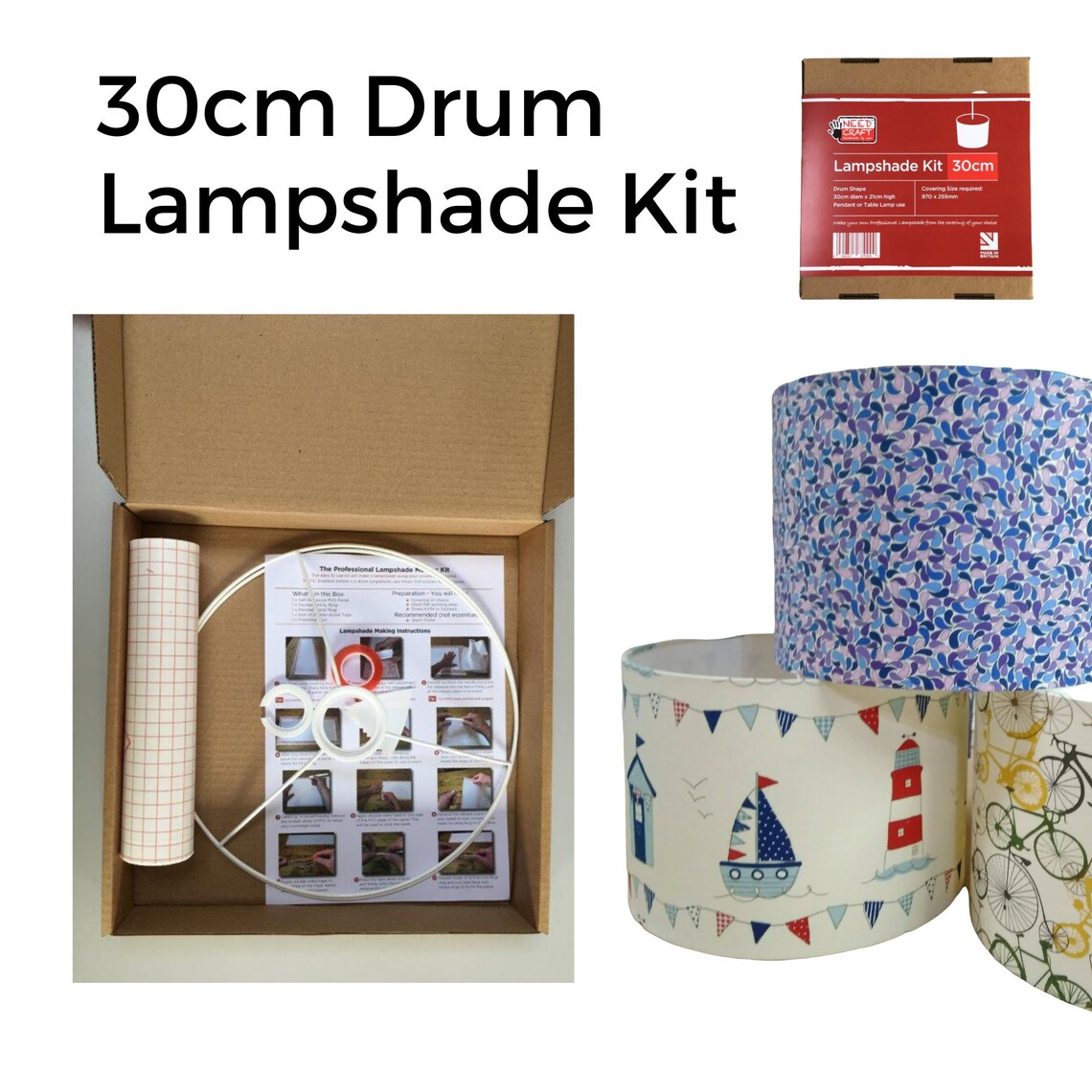 30cm Drum Lampshade Making Kit Make a Professional Quality Etsy UK