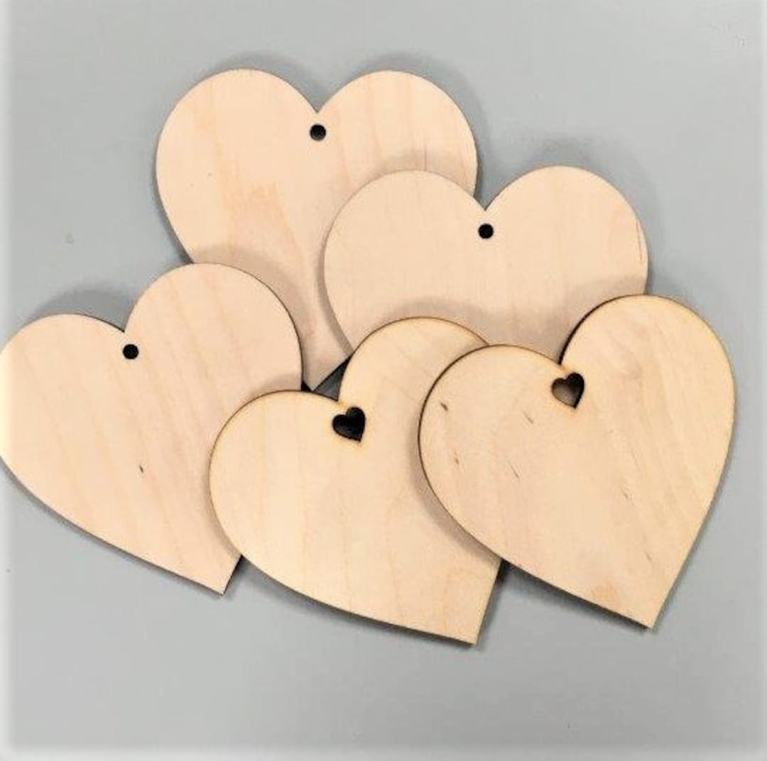 Pack of 5 X 15cm Wooden Craft Blank Heart Perfect for Craft Etsy UK