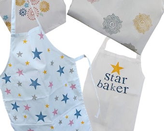 Hand Block Printed Cotton Cook's Apron