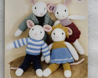 Stylecraft Mice Family Crochet Pattern: 4 Amigurumi Designs (Double Knitting)