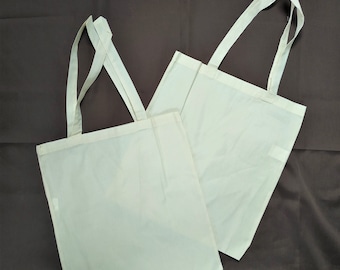 5 Cream Cotton Canvas Tote Bags: DIY Crafting Blanks