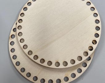 Wooden Bases for Crochet Craft Macrame Weaving Pack 2 x 15cm