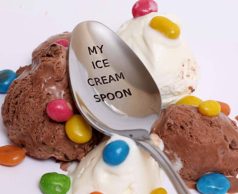 My Ice Cream Spoon Ice Cream Lovers Spoon Personalized Etsy