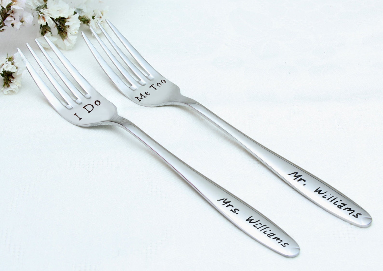 Wedding Forks I DoMe Too Forks Wedding Cake Forks Etsy