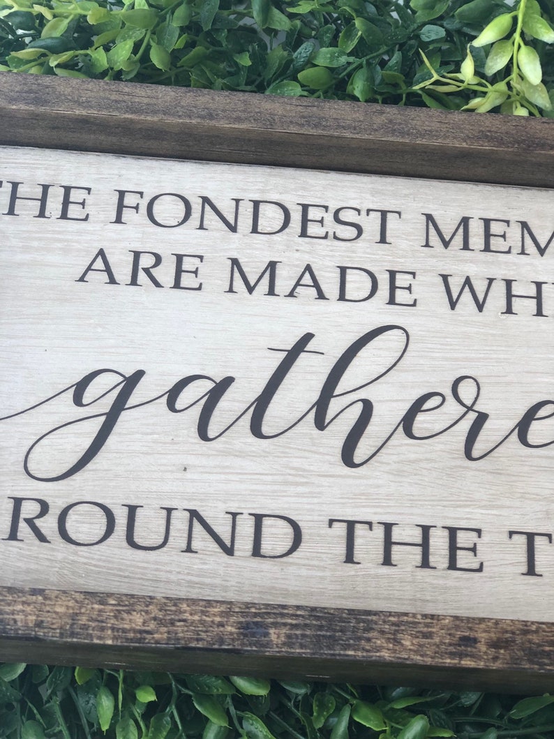 Gather Wood Sign Gather Around the Table Gather Sign Wood Etsy