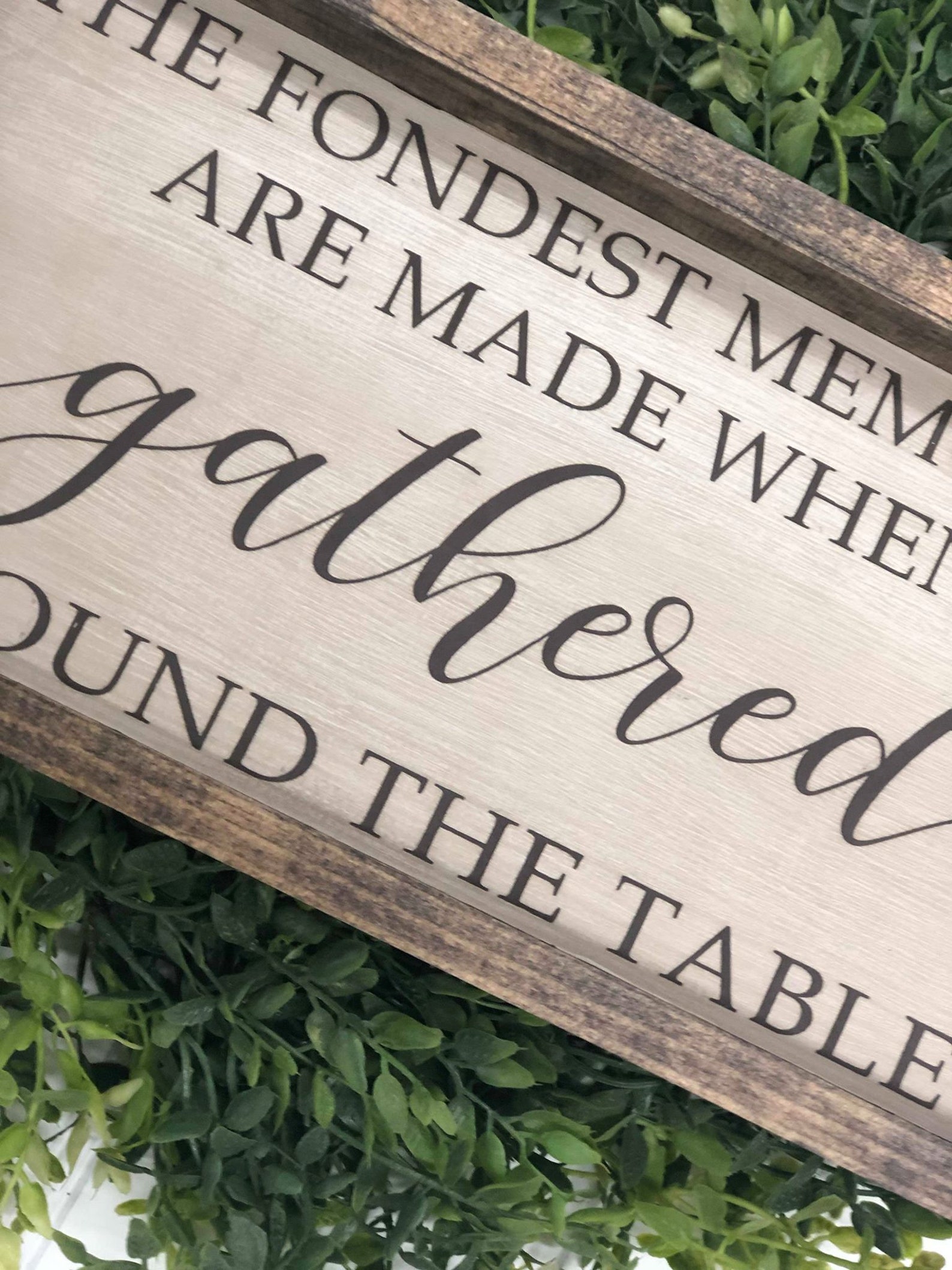 Gather Wood Sign Gather Around the Table Gather Sign Wood Etsy