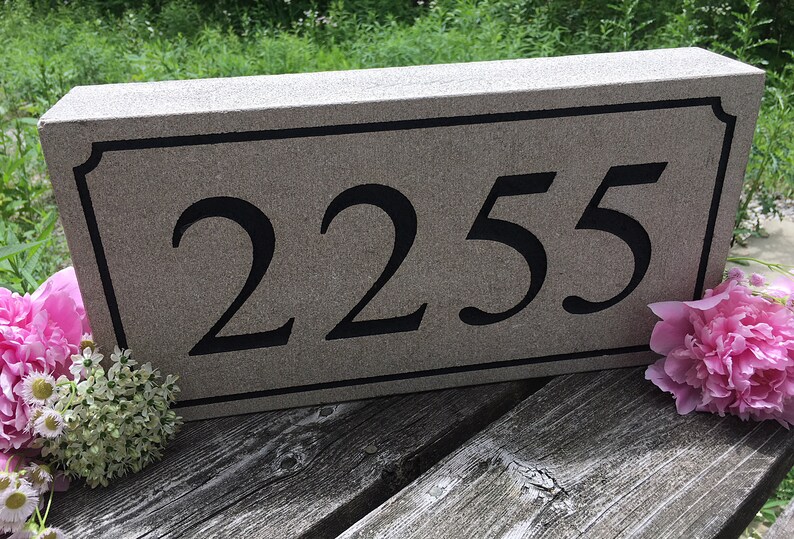 Address Stone House Numbers Engraved House Number Custom Etsy
