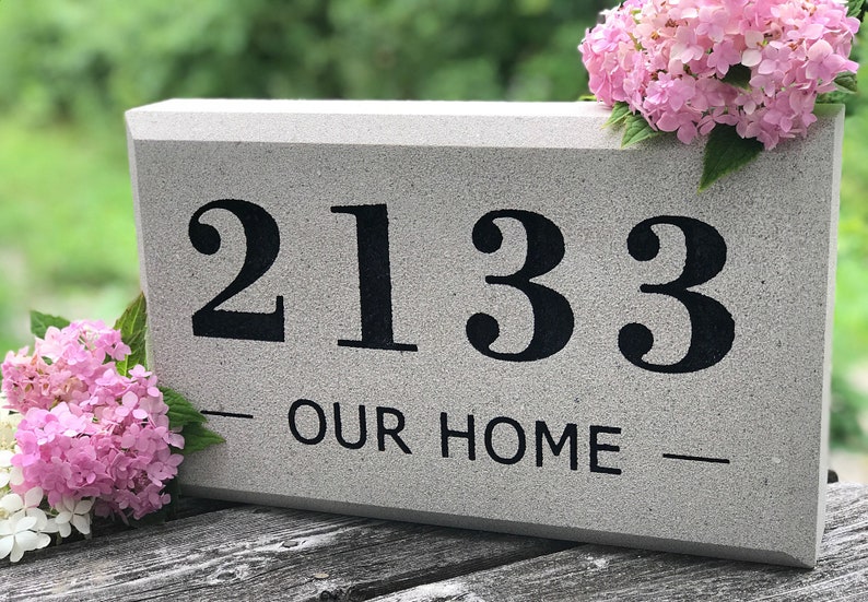 Address Stone, House Numbers, Address Number, Custom Stone Signs