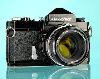 Nikon Nikkormat FTN 35mm SLR Film Camera + Nikkor 50mm f/1.8 Ai Lens