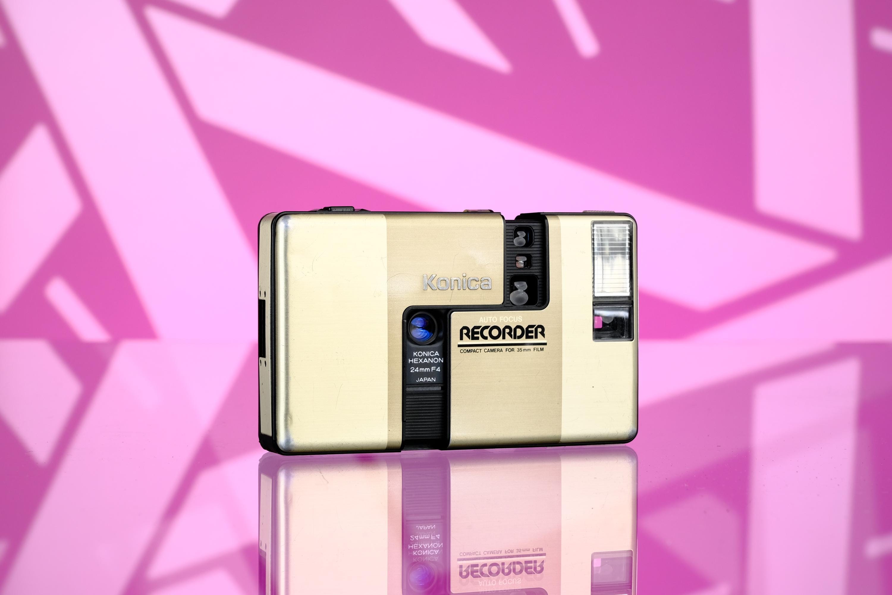 Konica Recorder 35mm Half Frame Point & Shoot Camera - Champagne