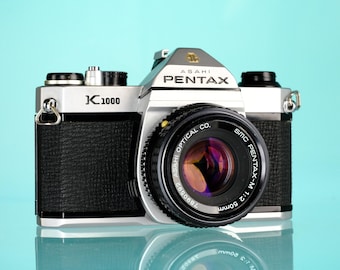 Pentax K1000 35mm SLR Film Camera + Pentax-M 50mm f/2 Lens