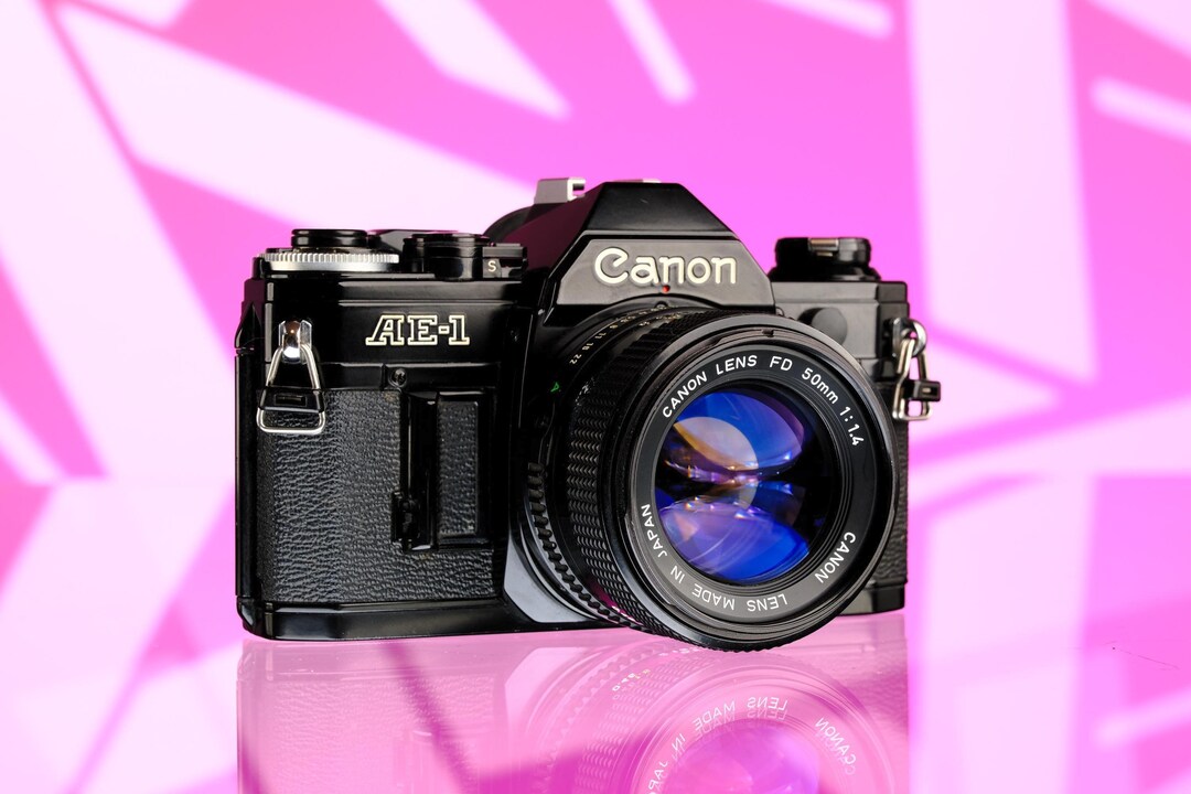 Canon Ae-1 Black 35mm SLR + 50mm F/1.4 Nfd Lens - Etsy