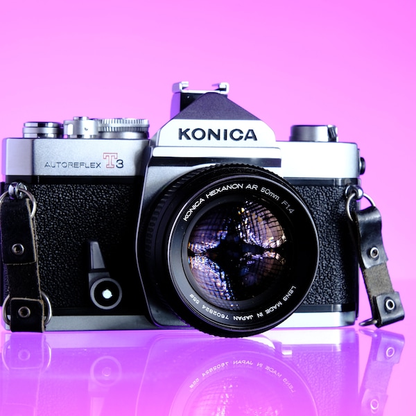 Konica Auto Reflex T3 + 50mm f/1.4 AR Lens - READ