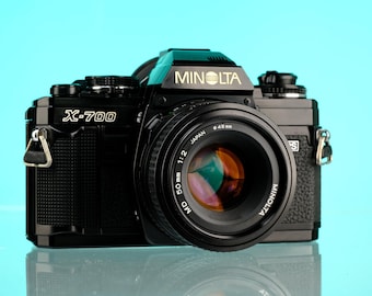 Cámara réflex de película Minolta X-700 de 35 mm + objetivo de 50 mm f/2