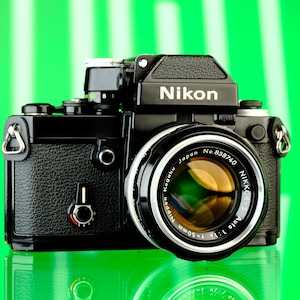 Nikon F2A Black Paint DP-11 Finder 35mm SLR  + 50mm f/1.4 Lens