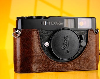 Estuche de cuero personalizado Konica Hexar RF - Conganc
