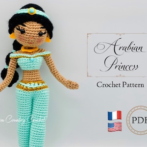 PDF HÄKELANLEITUNG Arabische Prinzessin Puppe Häkelanleitung // Amigurumi // Puppen Häkelanleitung // Prinzessinnen Häkelanleitung //