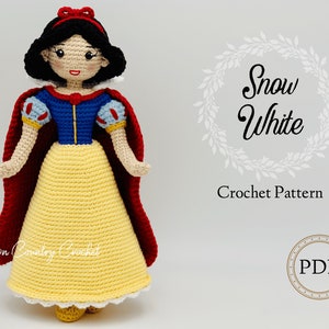 PDF CROCHET PATTERN Snow White Doll // Amigurumi // Doll Crochet // Princess Crochet // Fairy Tale Crochet // Snow White Doll Crochet