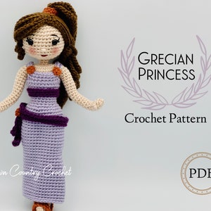 PDF CROCHET PATTERN Grecian Princess Doll // Amigurumi // Princess Crochet Pattern // Doll Crochet Pattern //