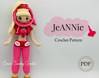 Jeannie Doll Crochet Pattern: Amigurumi Genie (PDF Pattern)