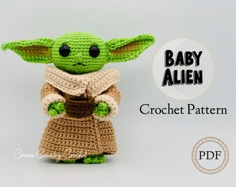 PDF CROCHET PATTERN Baby Alien // Amigurumi Toy Crochet Pattern // Alien Crochet Pattern // Outer Space Crochet Pattern //