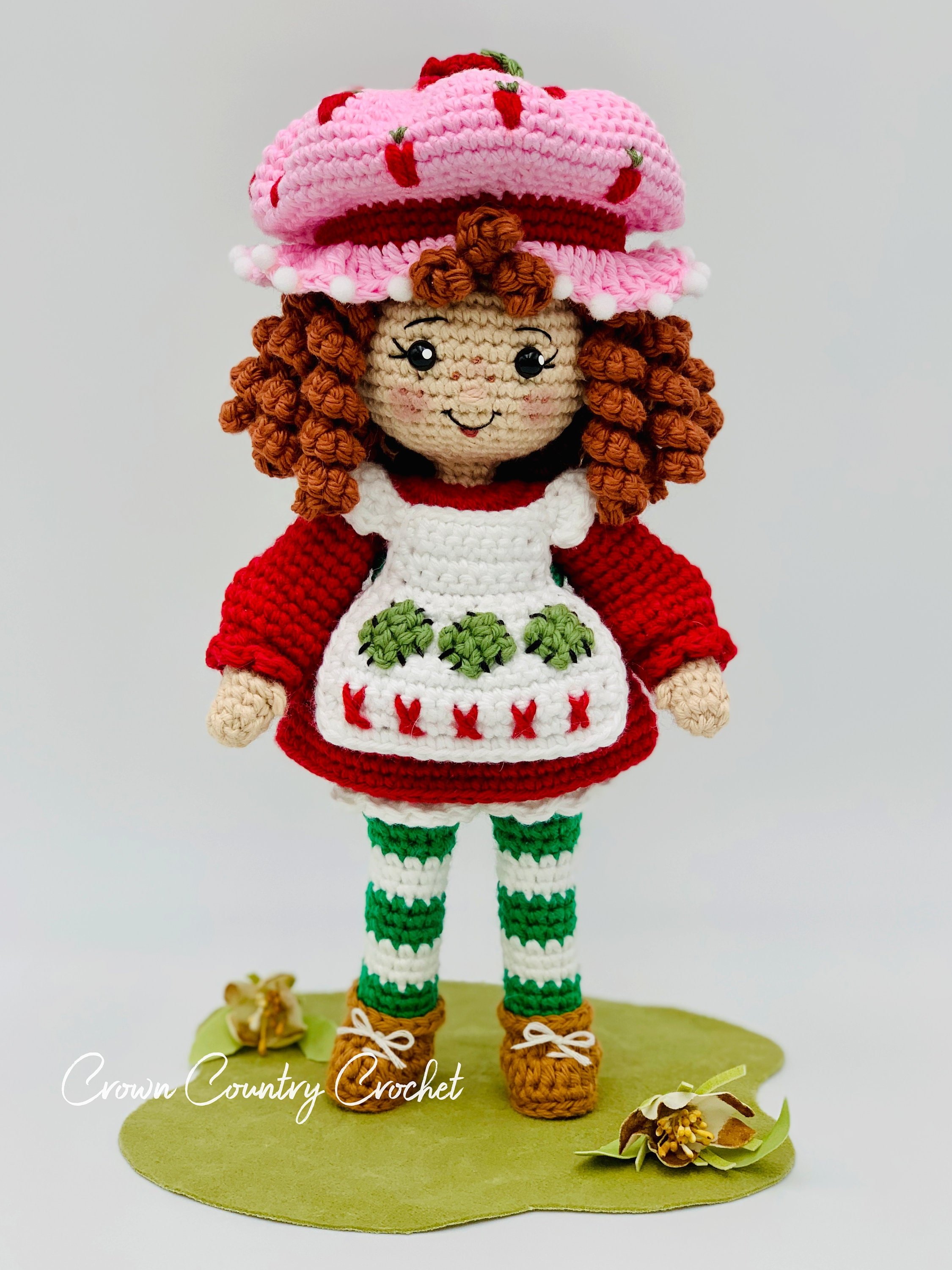 PDF CROCHET PATTERN Strawberry Girl Doll Classic Crochet Retro Crochet Strawberry Doll Amigurumi Children s Crochet