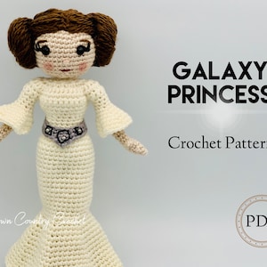 PDF CROCHET PATTERN Galaxy Princess Doll Crochet Pattern // Amigurumi // Doll Crochet Pattern // Space Crochet // Nerdy Crochet