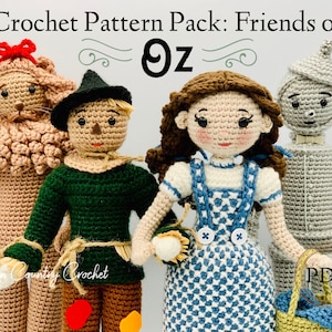 PDF CROCHET PATTERN Pack Friends of Oz // Amigurumi // Wizard of Oz Crochet // Doll Crochet // Children's Storybook Crochet Patterns