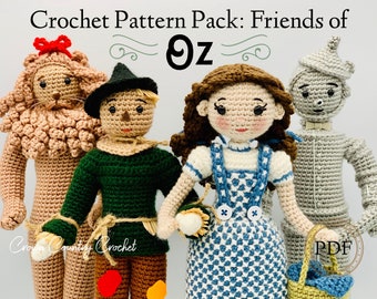 PDF CROCHET PATTERN Pack Friends of Oz // Amigurumi // Wizard - Etsy