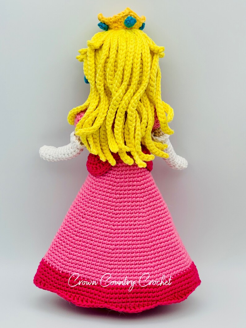 PDF CROCHET PATTERN Peach Doll // Princess Crochet // Video Game Crochet // Mario Crochet // Doll Crochet // Amigurumi Doll Pattern image 5