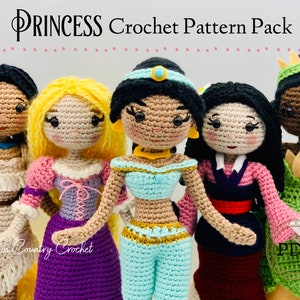 Princess Doll Crochet Pattern Bundle: Amigurumi Dolls (PDF Pattern)