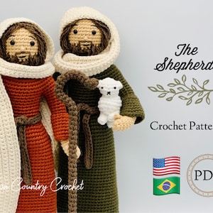Shepherd Doll Crochet Pattern: Nativity Scene, Sheep (PDF Pattern)