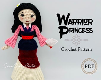 PDF CROCHET PATTERN Warrior Princess Doll Crochet Pattern // Amigurumi Doll Crochet Pattern // Princess Crochet // Doll Crochet Pattern