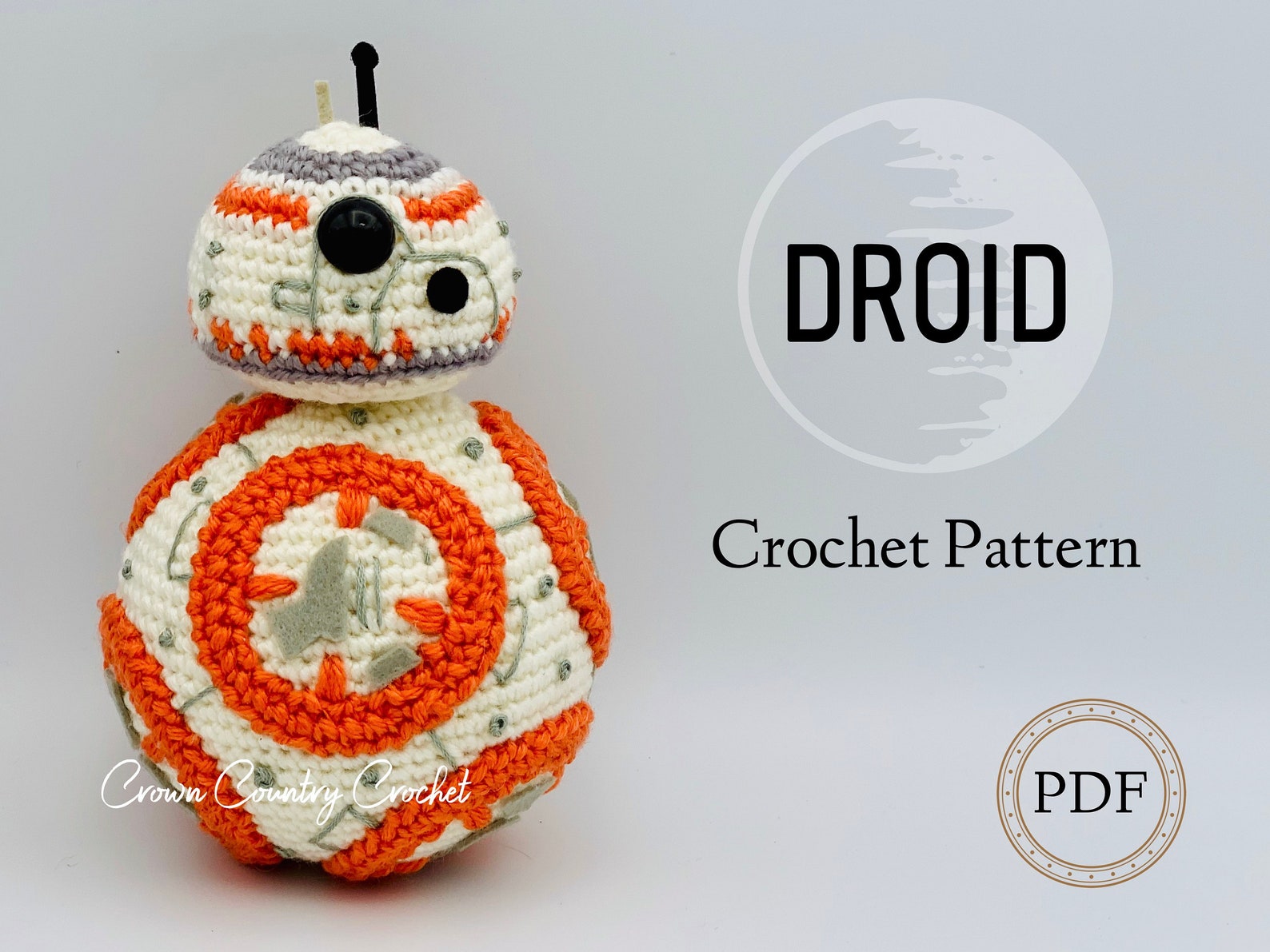 PDF CROCHET PATTERN Droid Crochet Pattern // Amigurumi Crochet Pattern ...